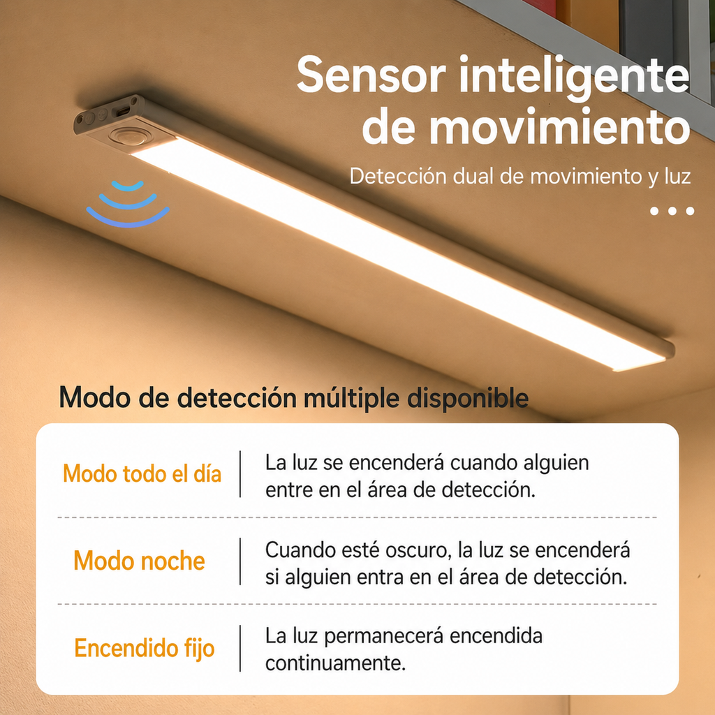 Luces LED con sensor de movimiento - Iluminación Automática